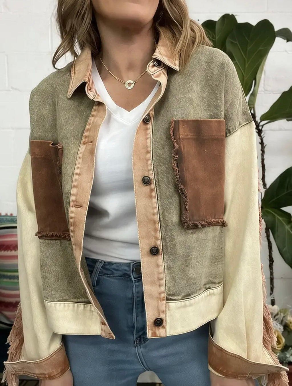 Stylish Patchwork Denim Jacket