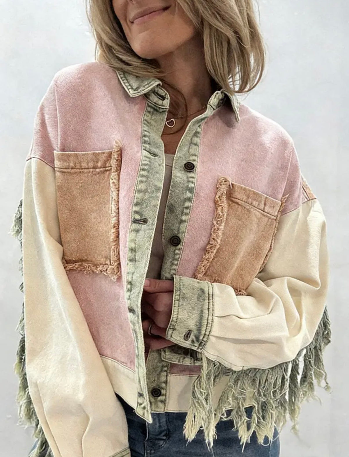 Stylish Patchwork Denim Jacket