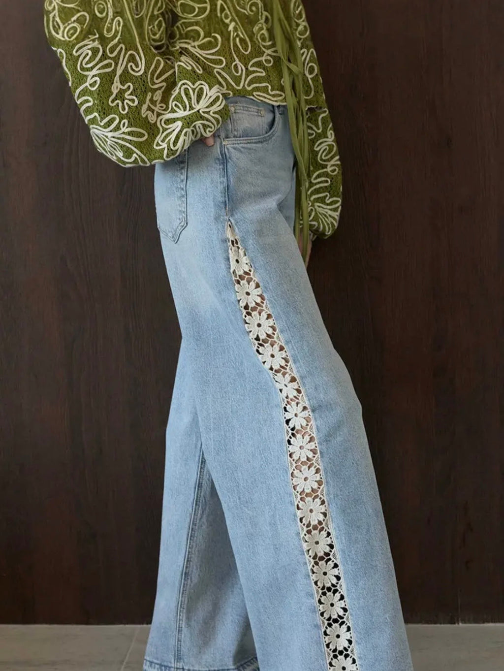 Straight-Leg Jeans with Side Accents