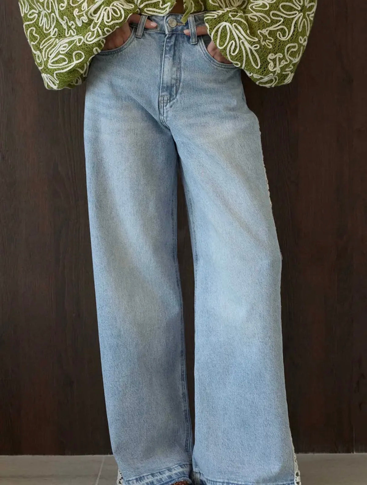 Straight-Leg Jeans with Side Accents