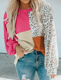 Patchwork Leopard Long Sleeve Top